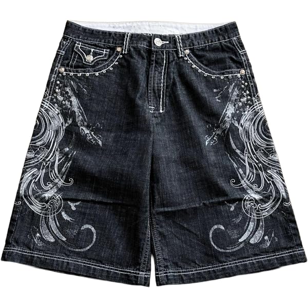 Ponitrack Jorts Women Baggy Vintage Acid Wash Jean Shorts Grunge